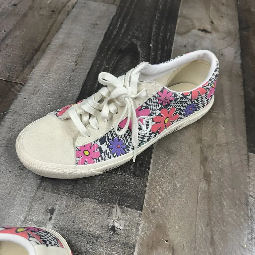 Vans Sid DX‎ Floral Check Men's Low Top Skate Sneakers Size 11
